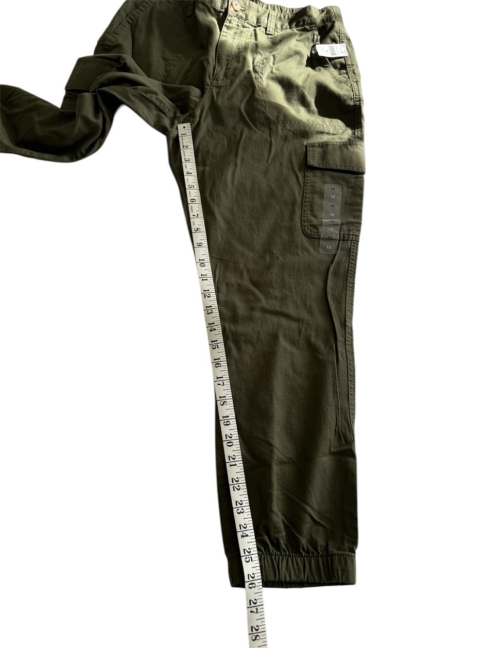 NWT GAP Girlfriend Cargo Joggers Olive Green Size 12 - Picture 10 of 10